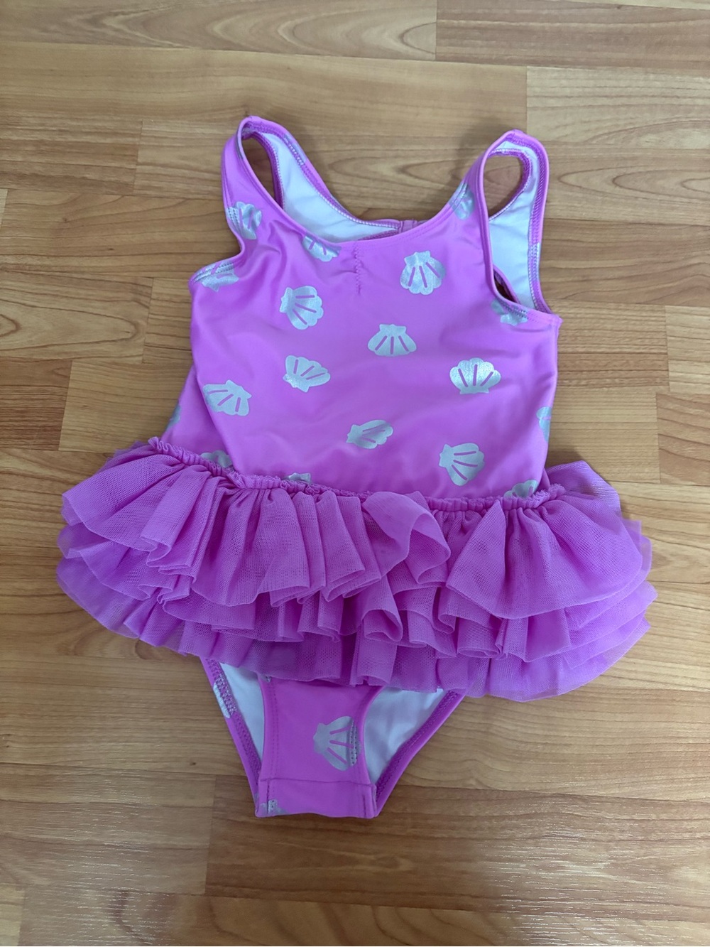 Girls Pink Mermaid Tutu Swimsuit